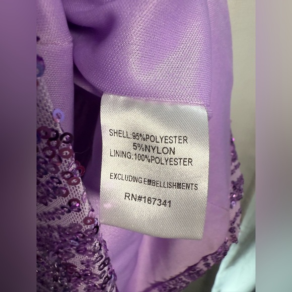 Hello Molly Stars Shining Bright Lavender Purple Sequin Strapless Mini Dress XS - Picture 12 of 14